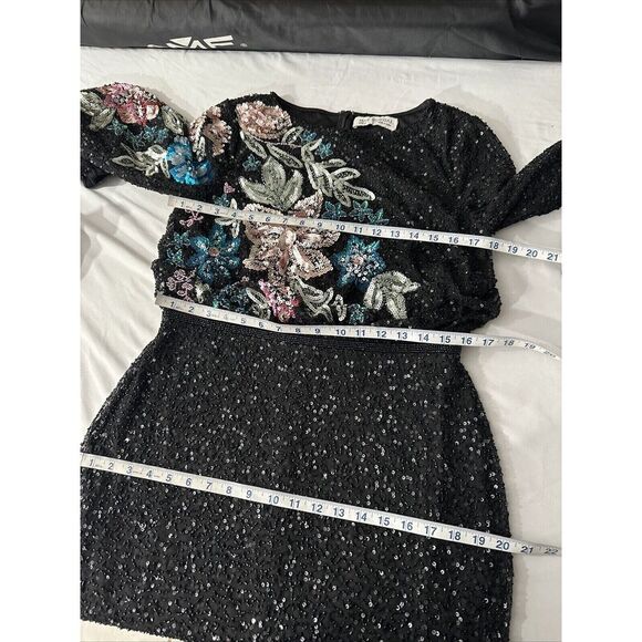 NEW Mac Duggal [ 10 ] 5615 Long Sleeve Embellished Floral‎ High Neck Gown #Q1080 - Picture 6 of 13